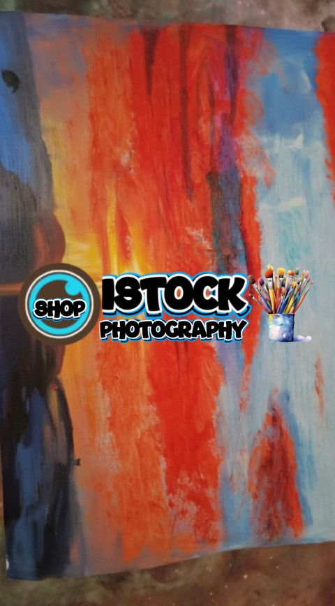 Serene Sunset  with Fiery Orange Reflection "