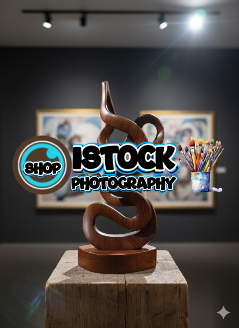 “Form and Moment” is a modern wooden sculpture