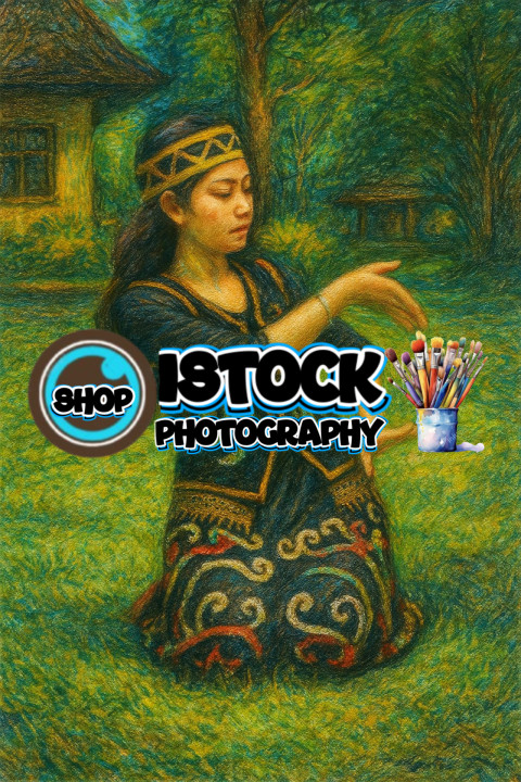 Welcome dancer in the Dayak tribe