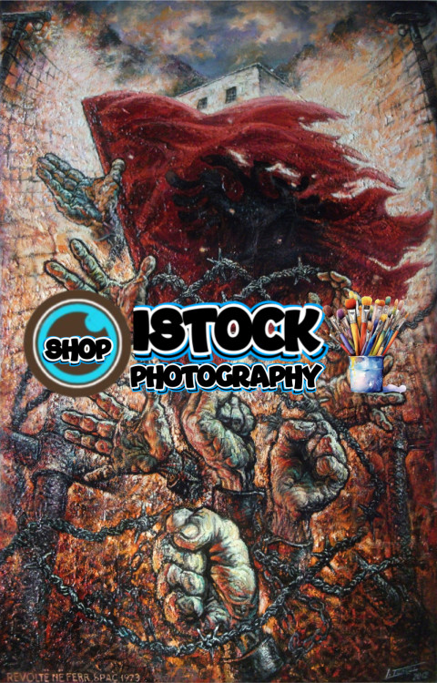Revolt in hell. Spach, May 1973 70X110 cm oil