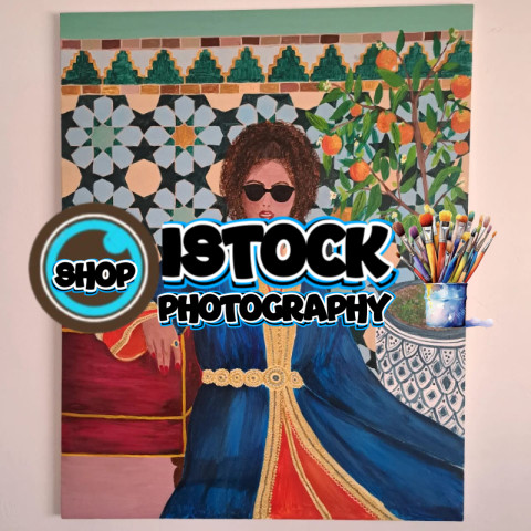 "Ghita " 100×80cm Peinture acrylique sur toile