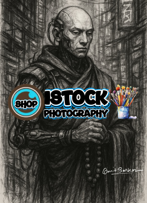 Cyberpunk Monk